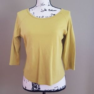 BORDADO Women's 3/4 Sleeve Top Green size L